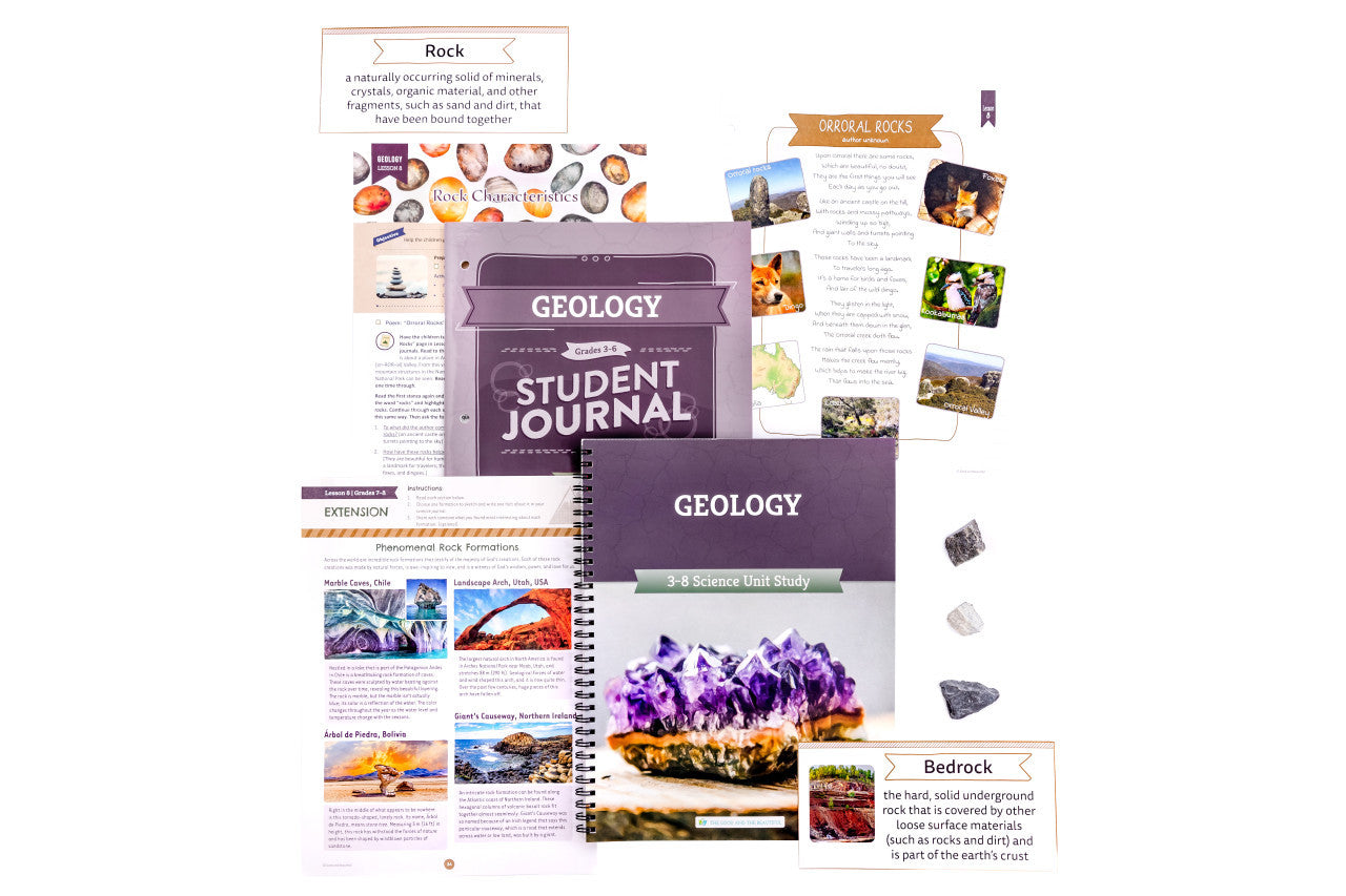 Geology: Course Book + Rocks and Minerals Kit: One Per Family