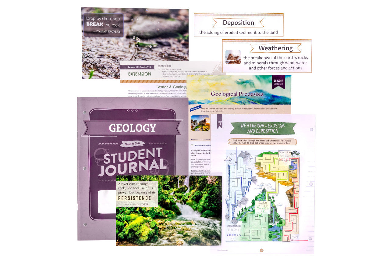 Geology: Course Book + Rocks and Minerals Kit: One Per Family