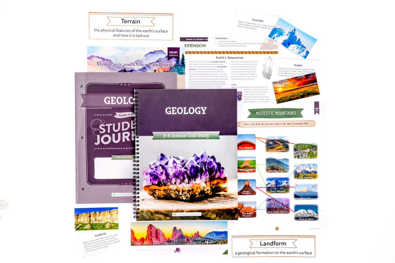 Geology: Course Book + Rocks and Minerals Kit: One Per Family