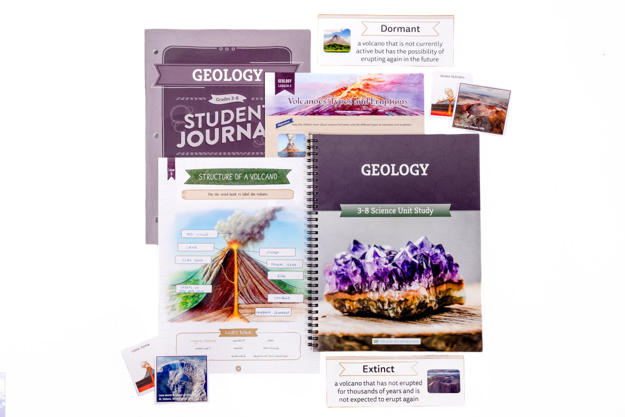 Geology: Course Book + Rocks and Minerals Kit: One Per Family