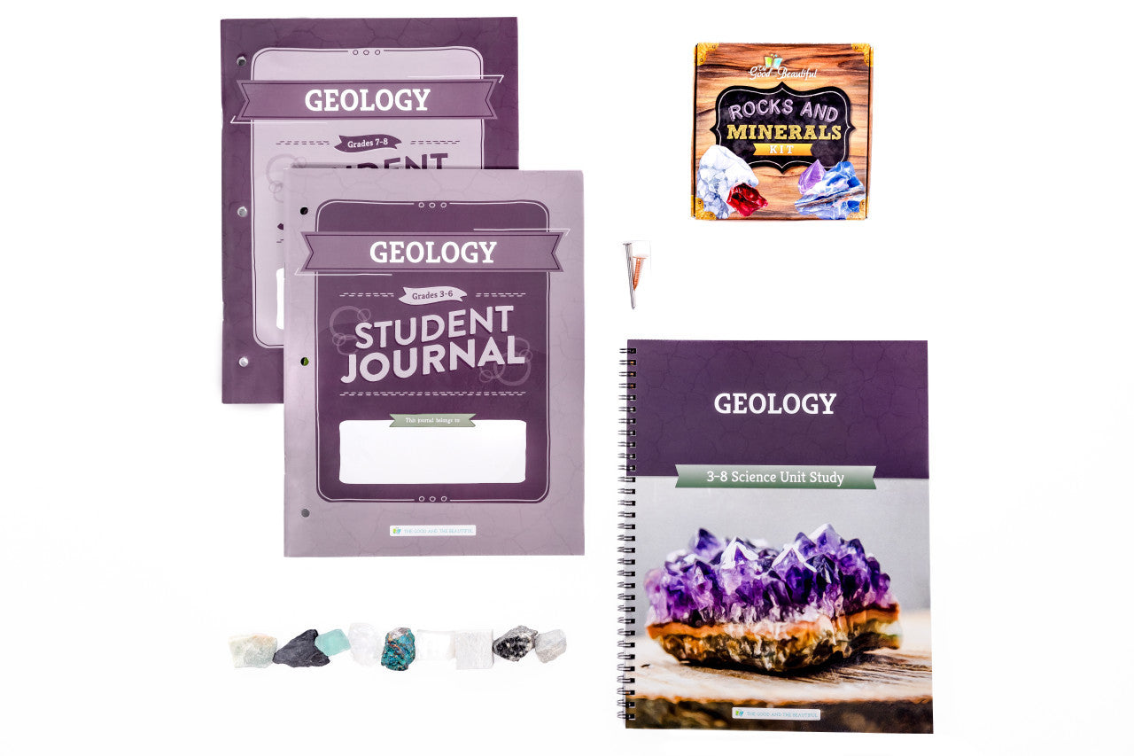 Geology: Course Book + Rocks and Minerals Kit: One Per Family