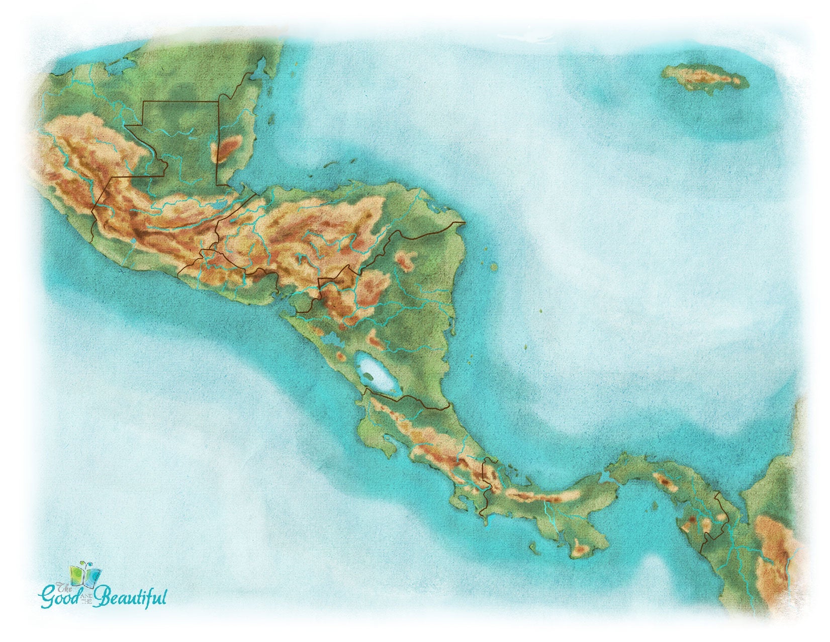  Central American Map