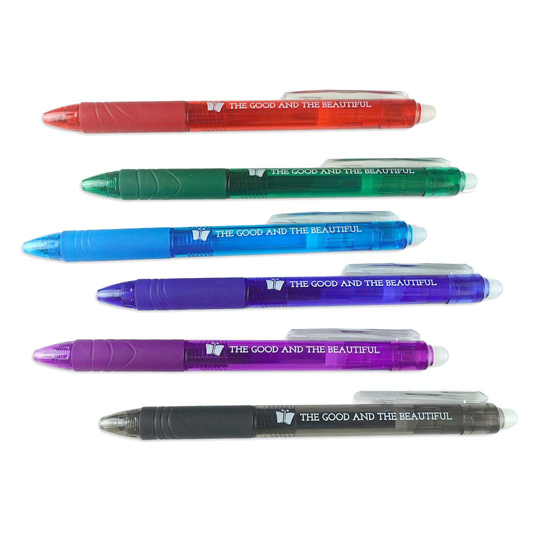 Erasable Colored Pens: 6 Pack