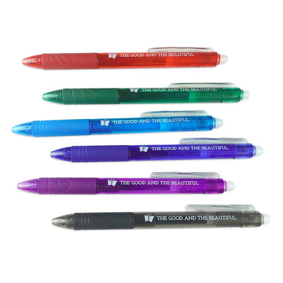 Erasable Colored Pens: 6 Pack