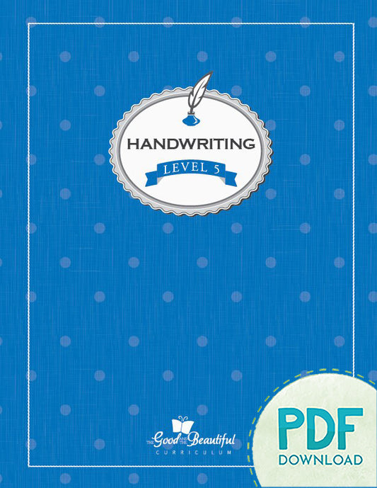 Handwriting Workbook (PDF): Level 5