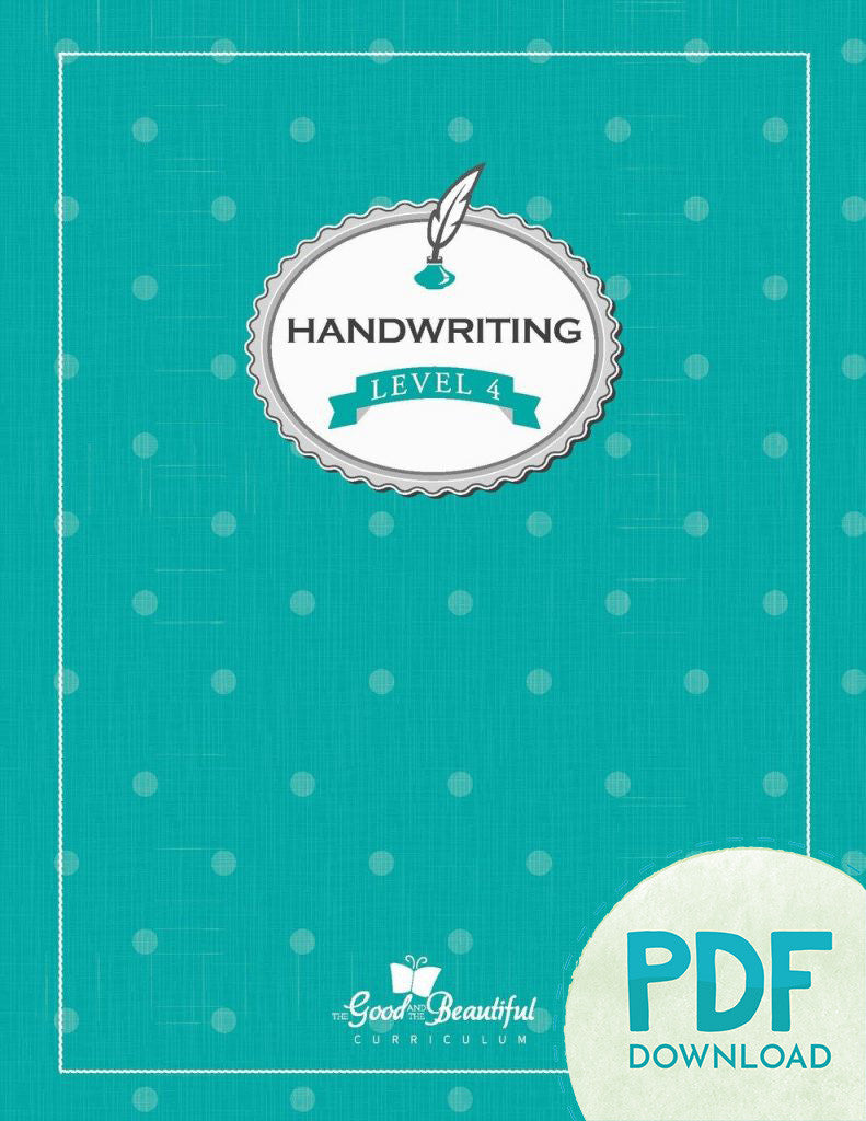 Handwriting Workbook (PDF): Level 4