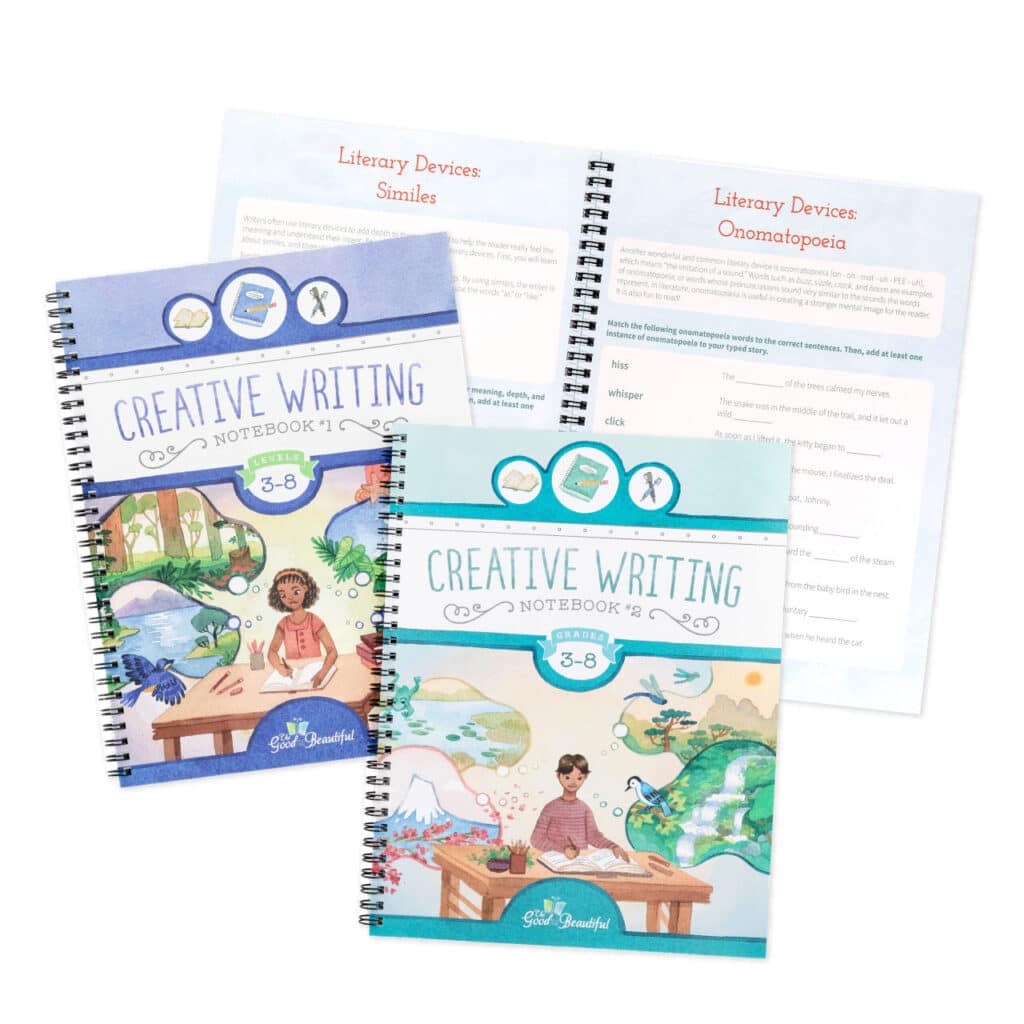 Homeschool Creative Writing Notebooks 1 and 2 by The Good and the Beautiful