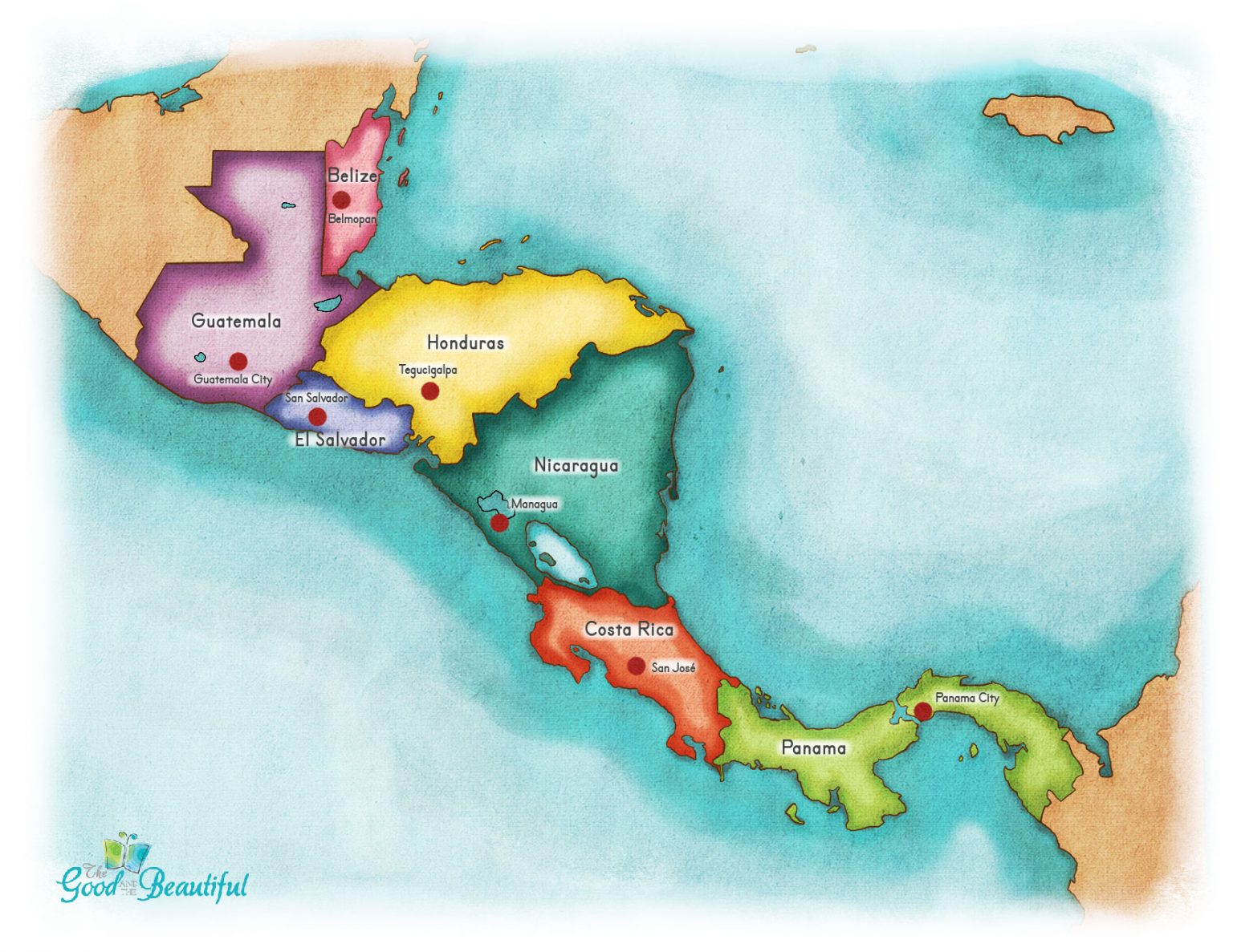 Central America Maps The Good And The Beautiful 1062