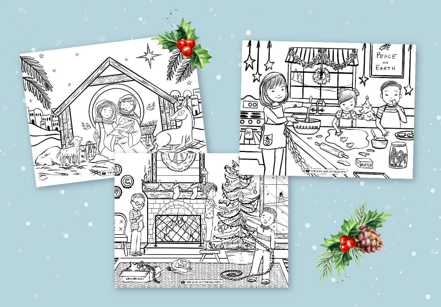 Christmas Coloring Pages - The Good and the Beautiful