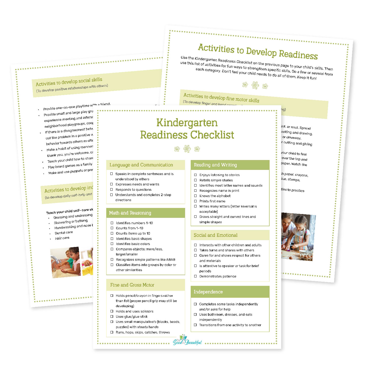 Kindergarten Readiness Checklist - The Good And The Beautiful