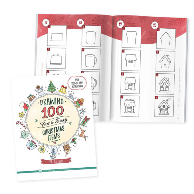 Drawing 100 Fun and Easy Christmas Items Notebook for All Ages