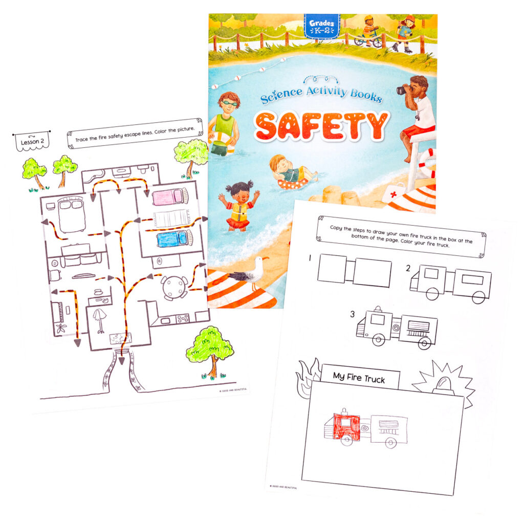Homeschool Safety Science Activity Book for Kindergarten to Grade 2